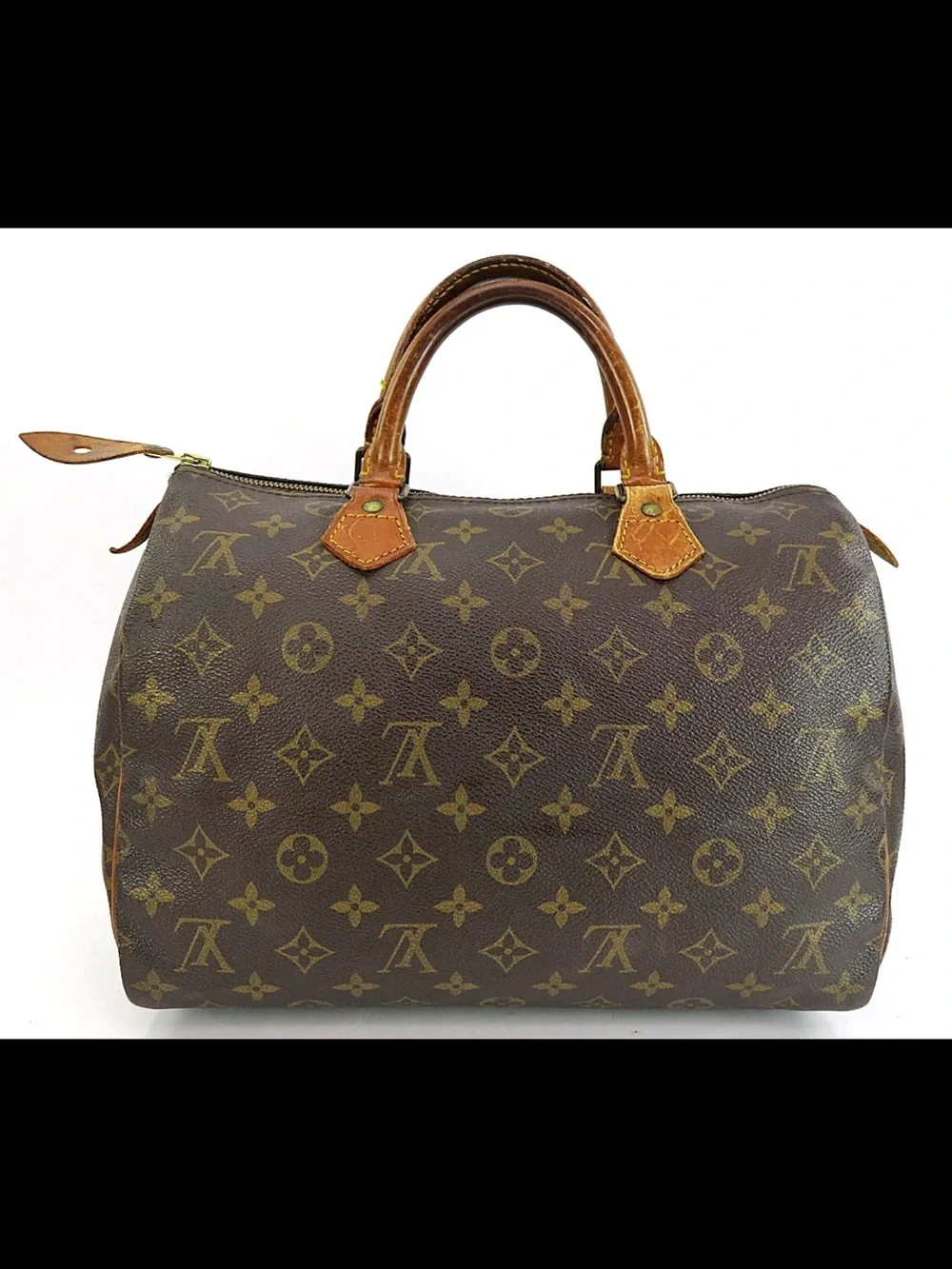 Louis Vuitton Monogram Small Handheld Satchel - Brown/Gold Trim